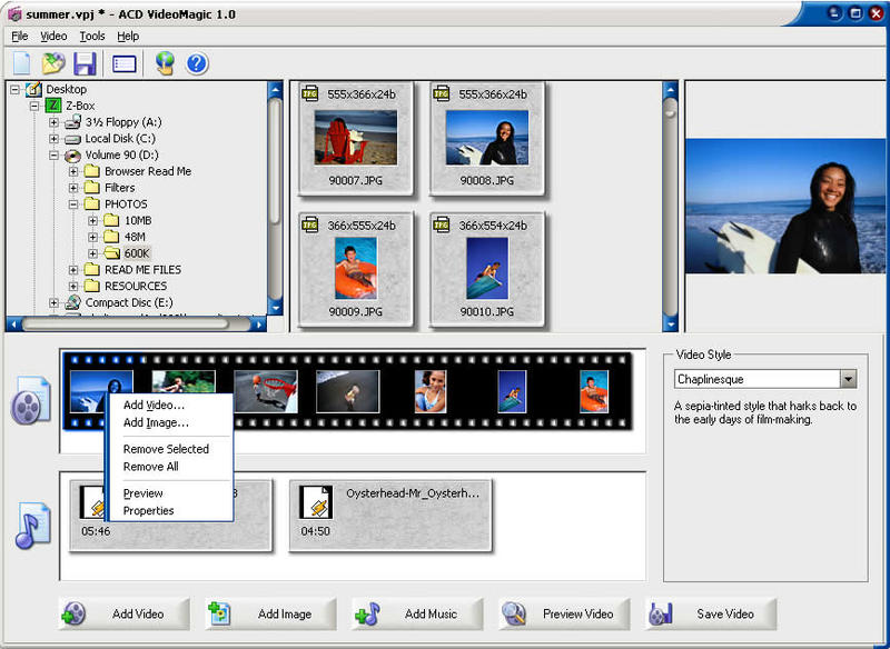 ACD VideoMagic with DivX Pro Screenshot